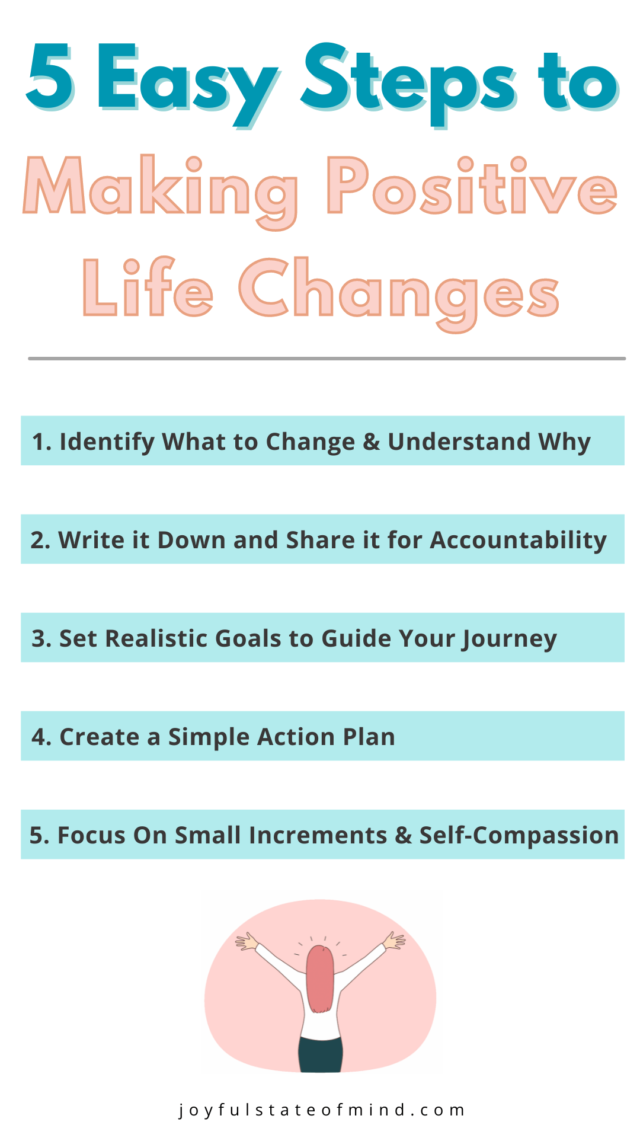 5 Easy Steps to Making Positive Life Changes - Joyful State Of Mind