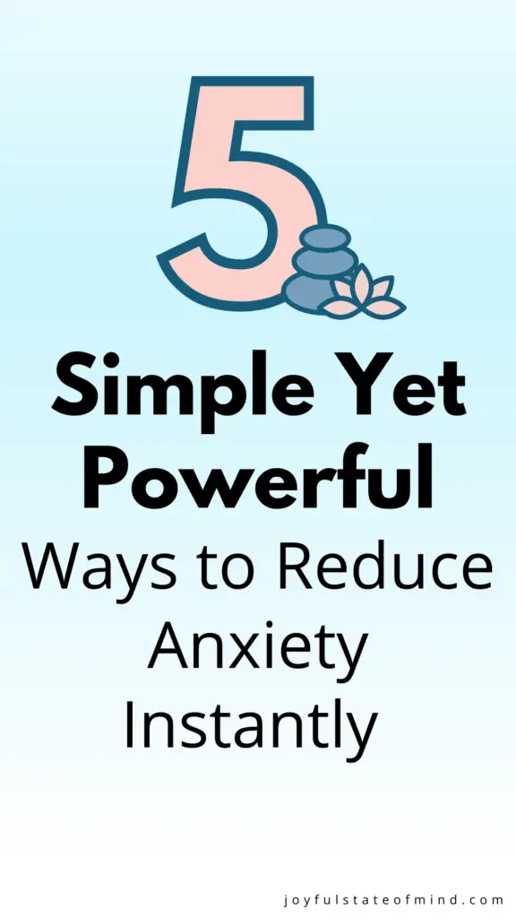 how to reduce anxiety in the moment