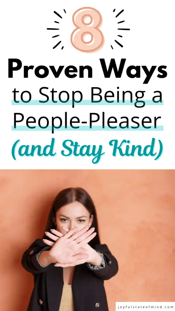 how to stop being a people pleaser 