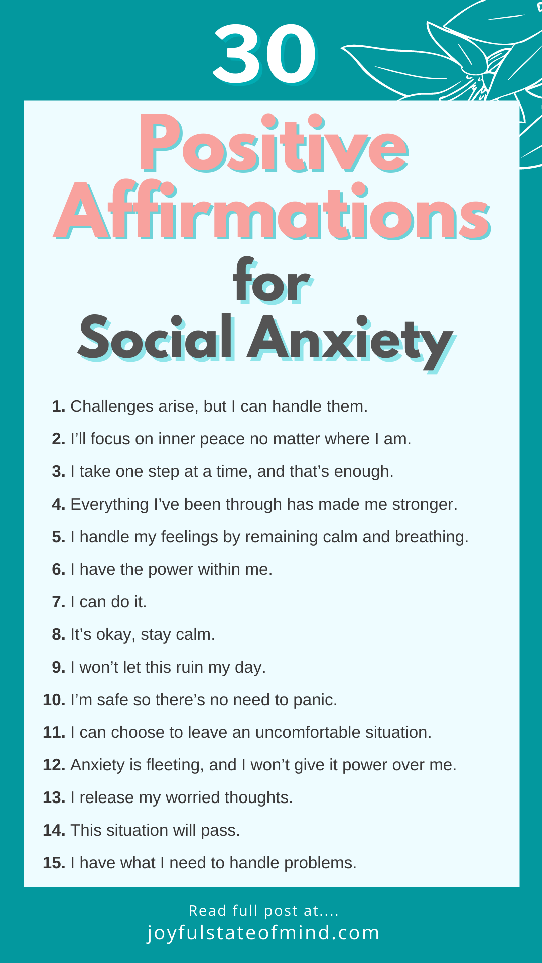 affirmations for anxiety