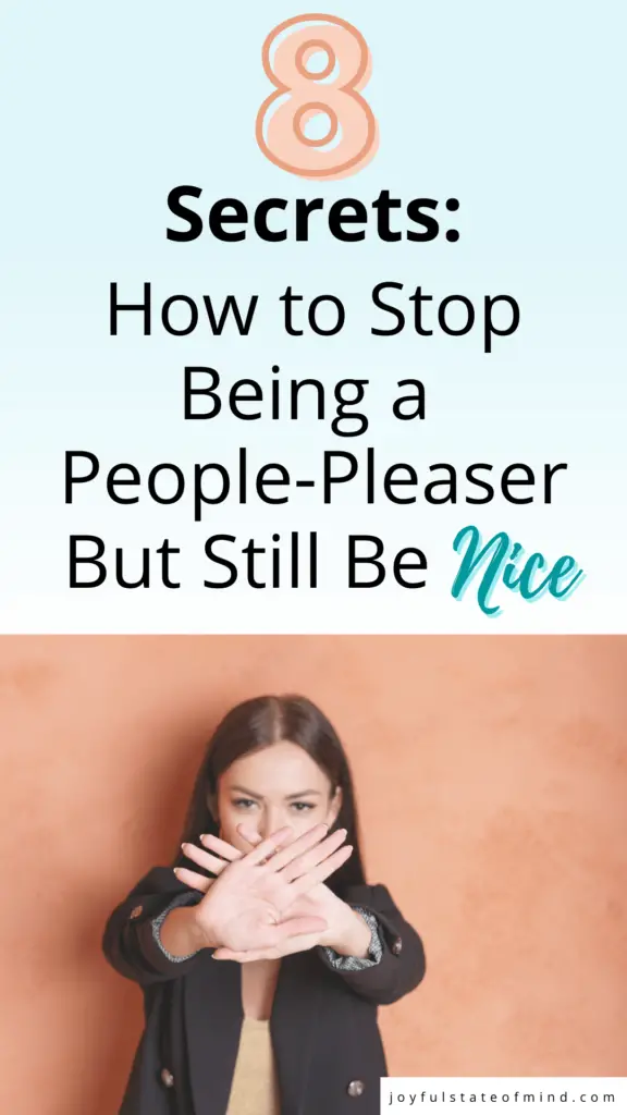 how to stop being a people pleaser