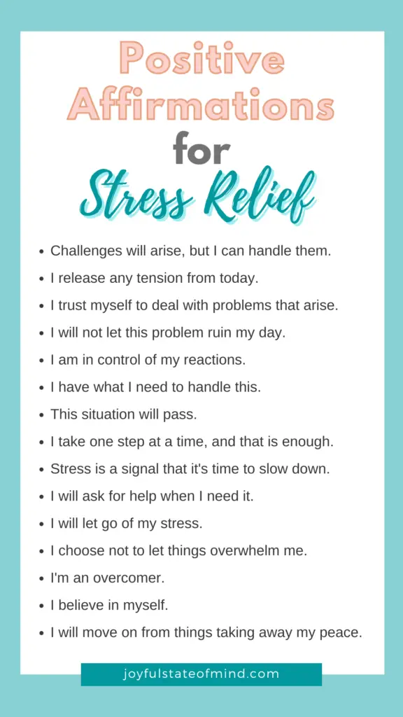 stress relief affirmations 