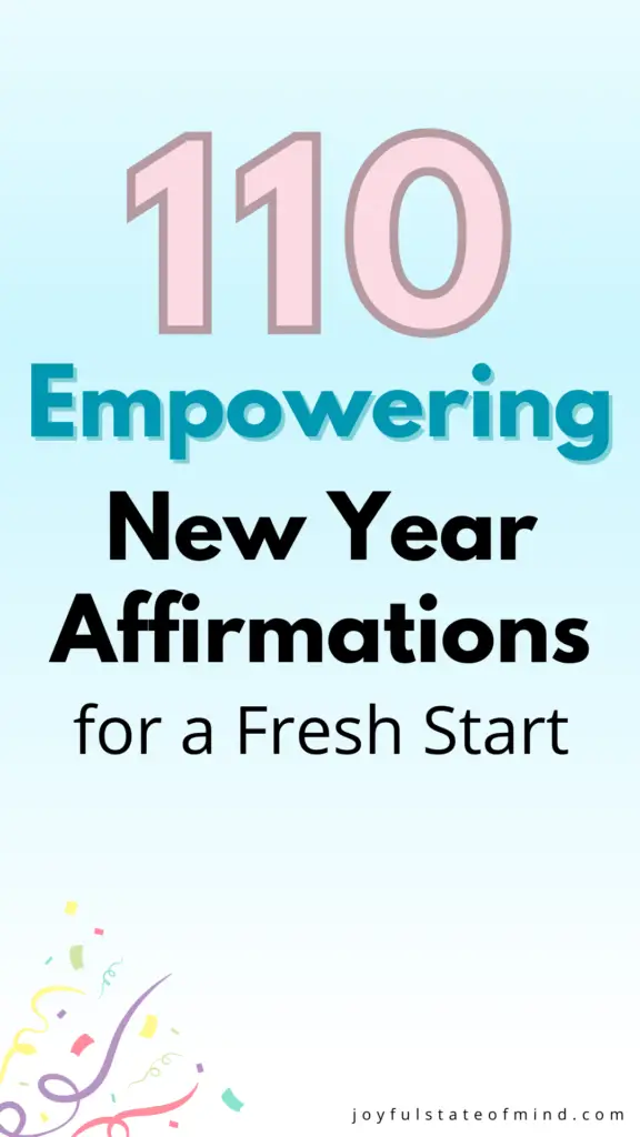 new year affirmations