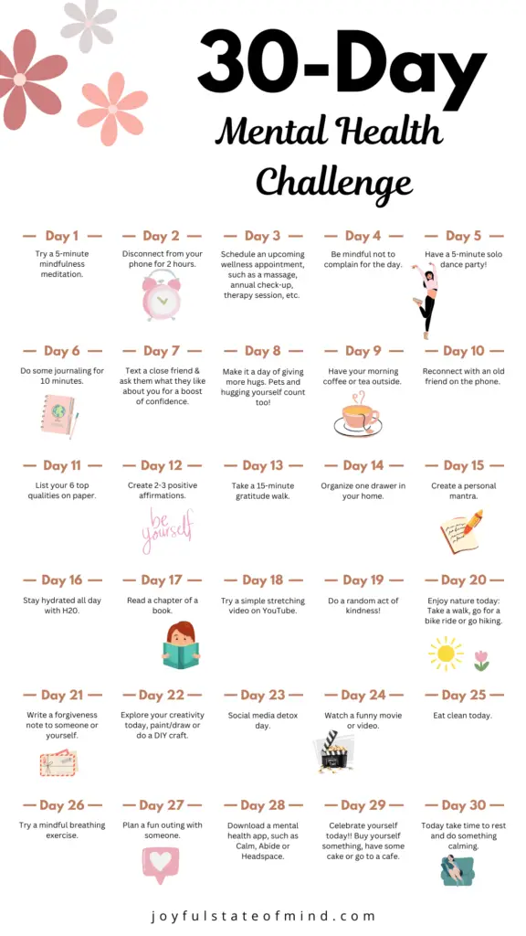 30-day mental health challenge