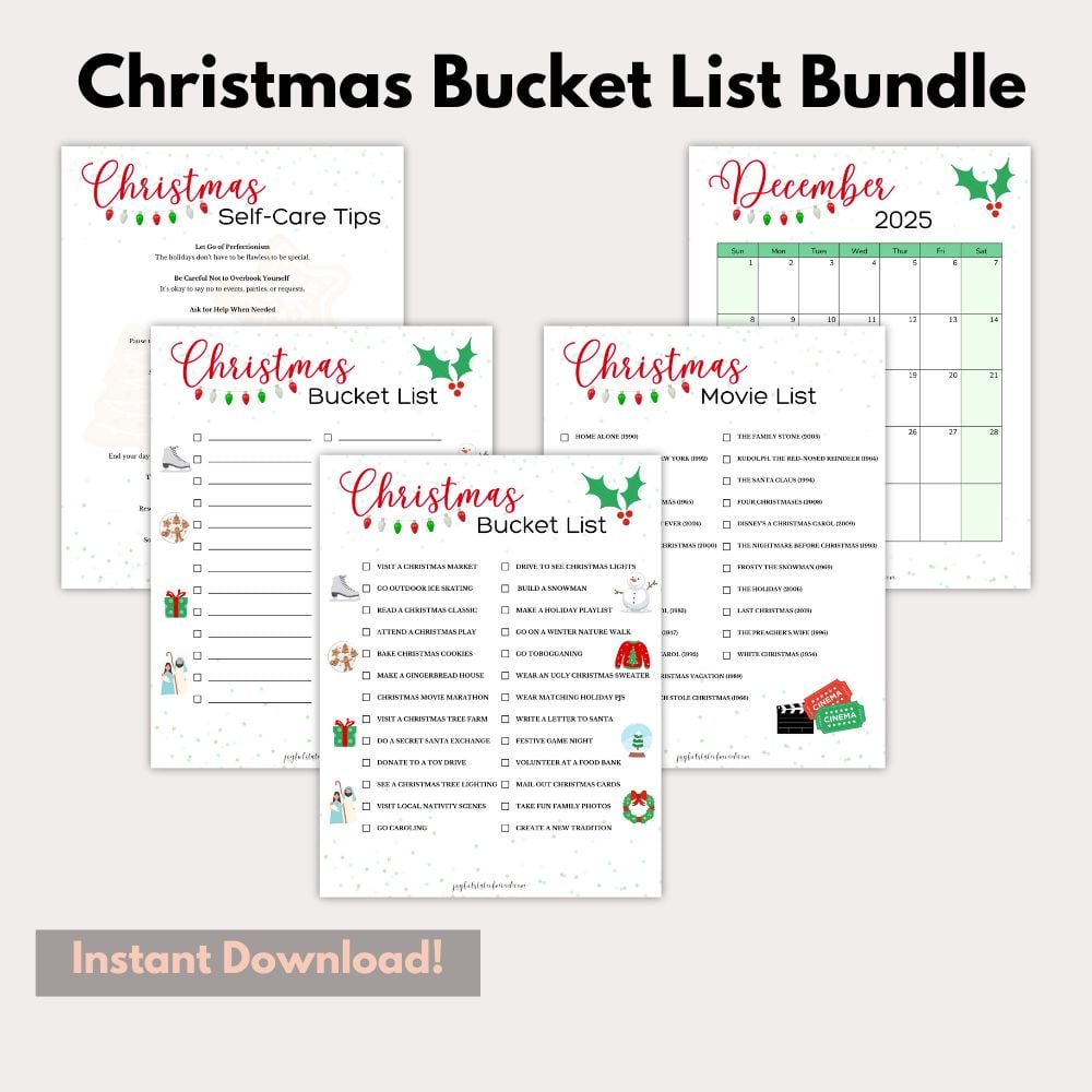 Merry & Bright Christmas Bucket List Bundle