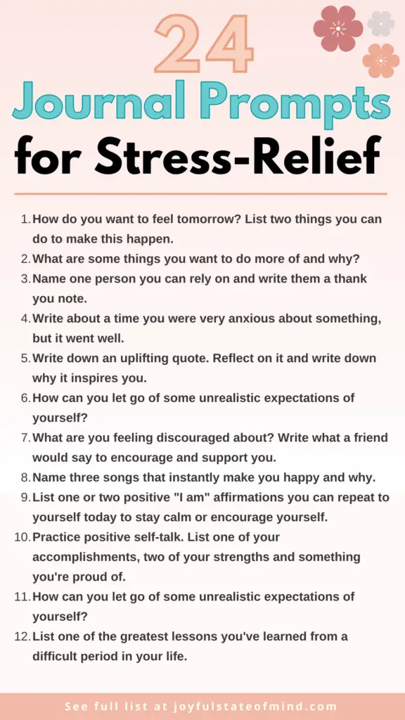 journaling prompts for stress-relief