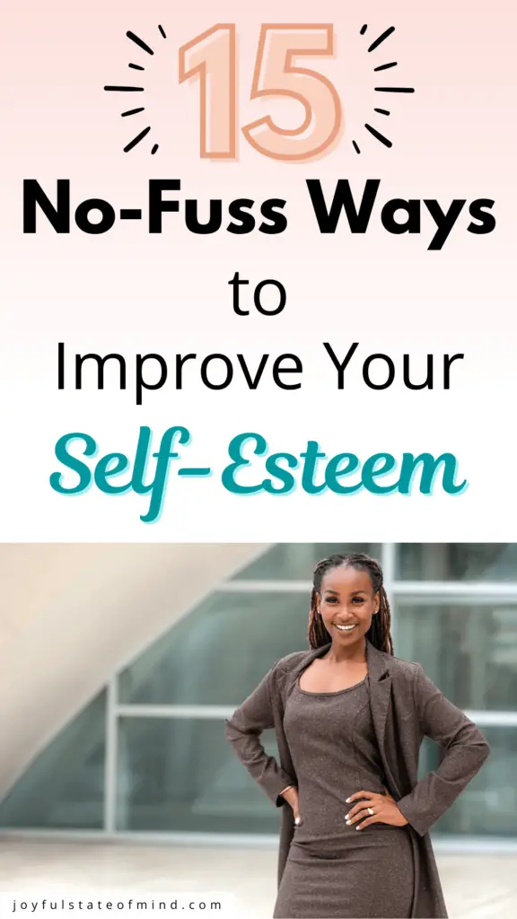 15 ways to improve your self-esteem