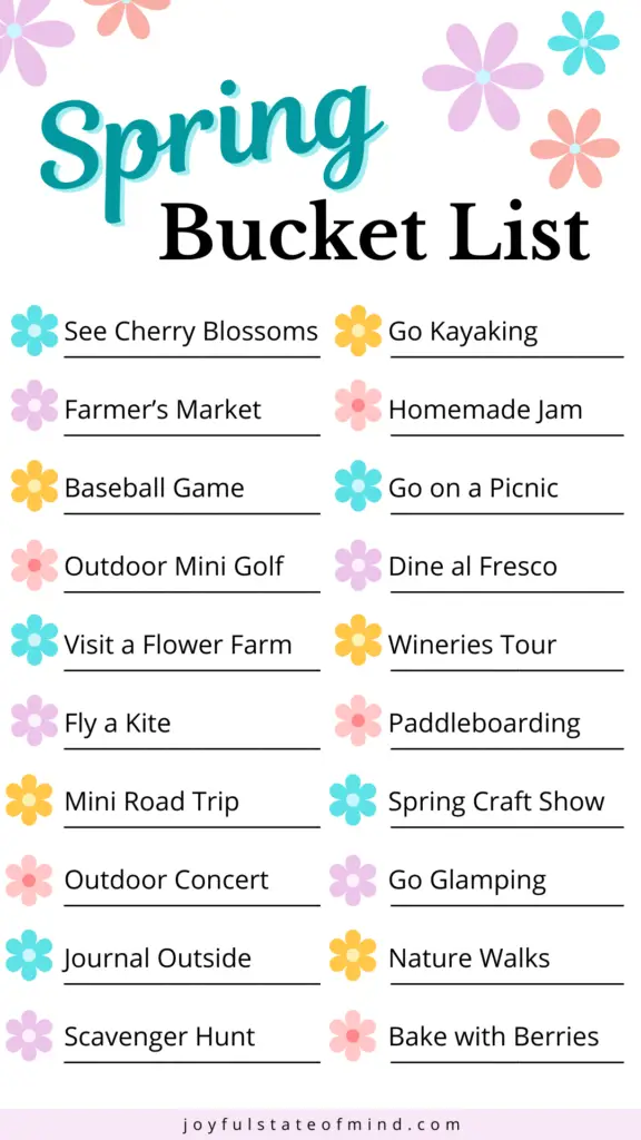 Spring bucket list