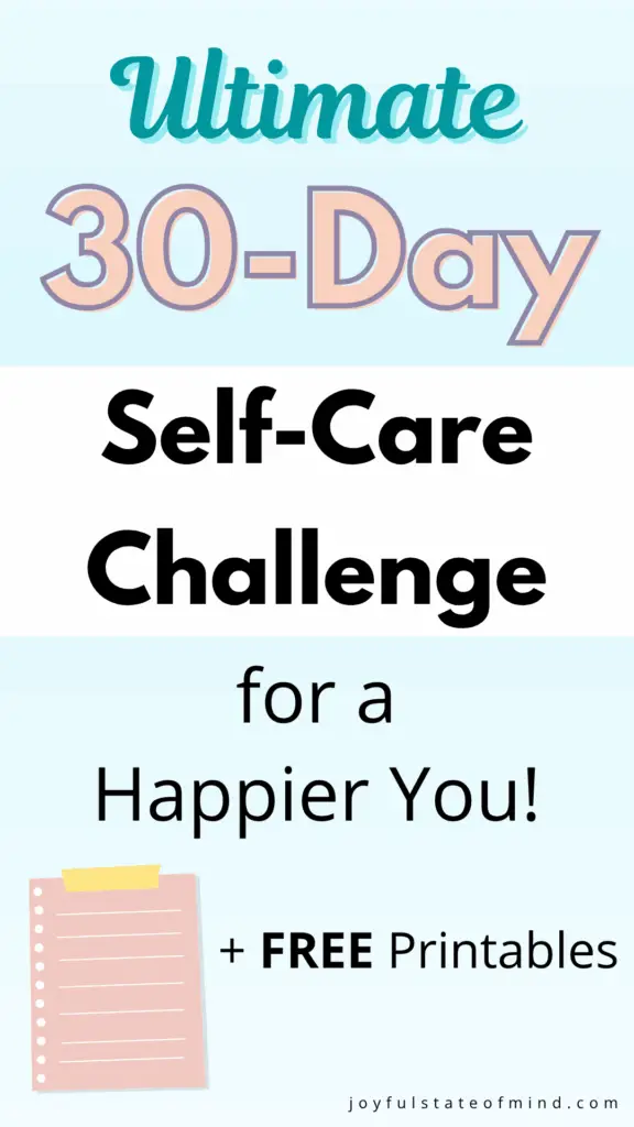 30 day self care challenge