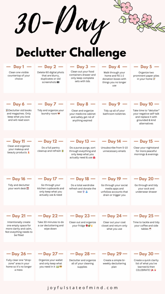 30-day declutter challenge