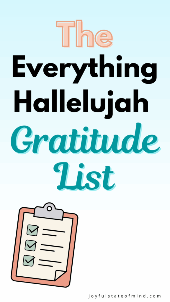gratitude list