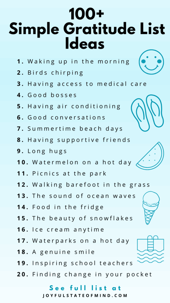 gratitude list